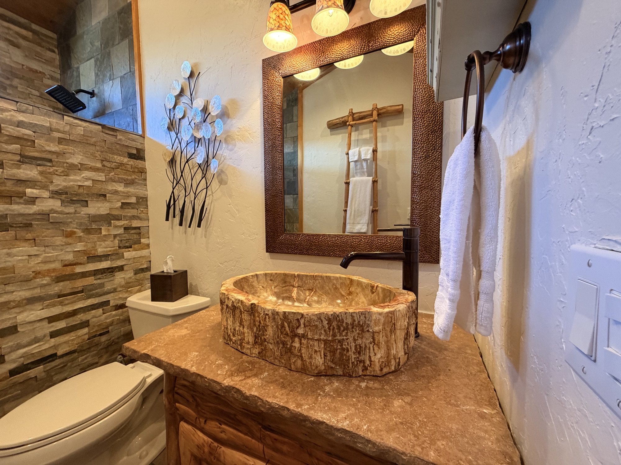 Dreamcatcher petrified wood sink