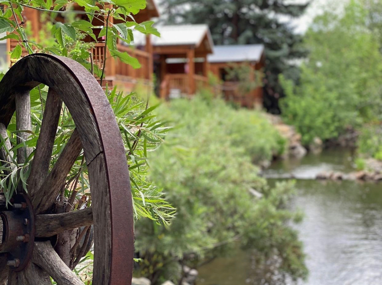 Cabin view across creek