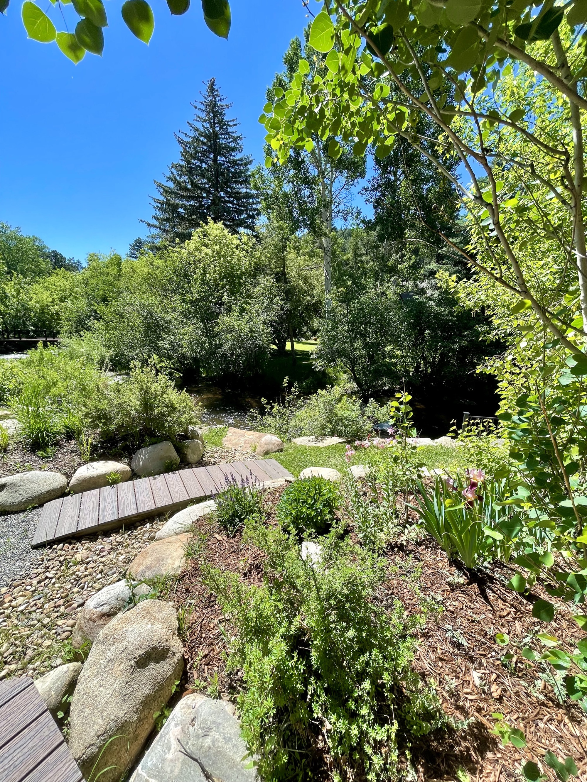 Spring gardens on the property