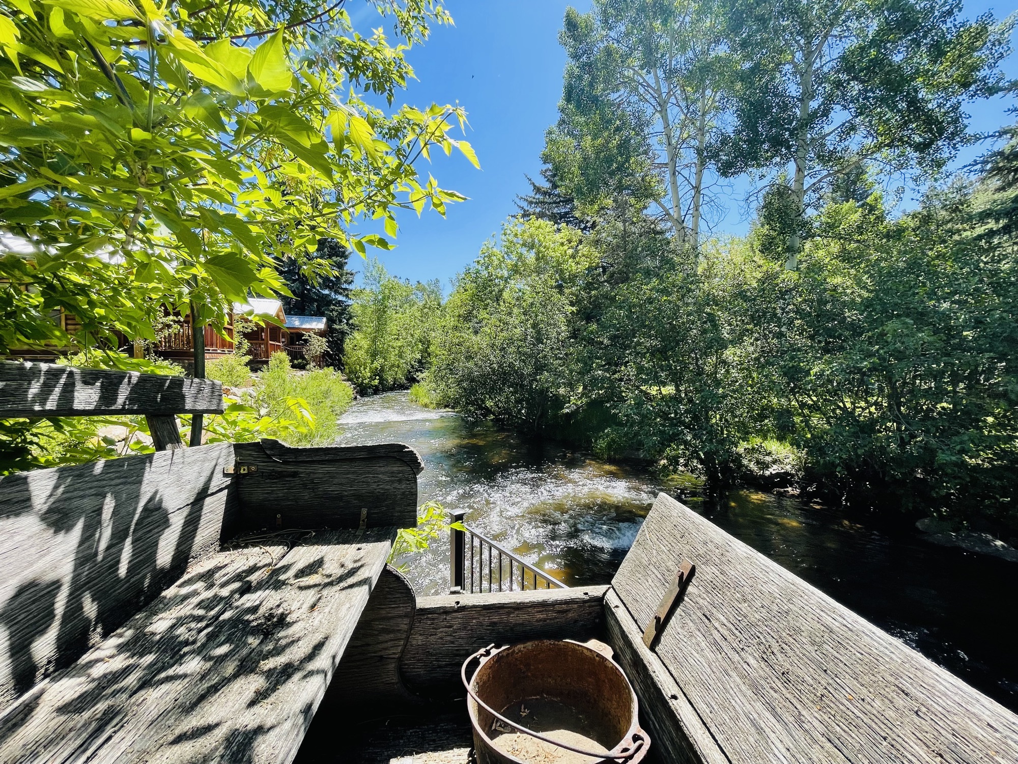 Creekside bench overlook
