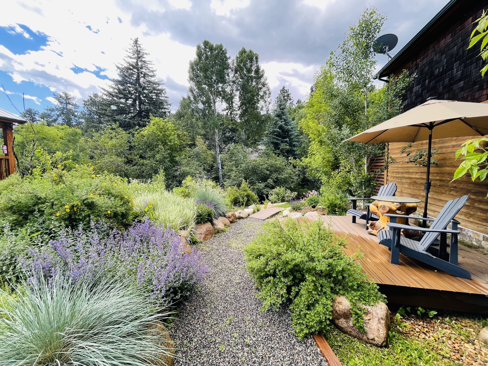 Cabin with lavender garden