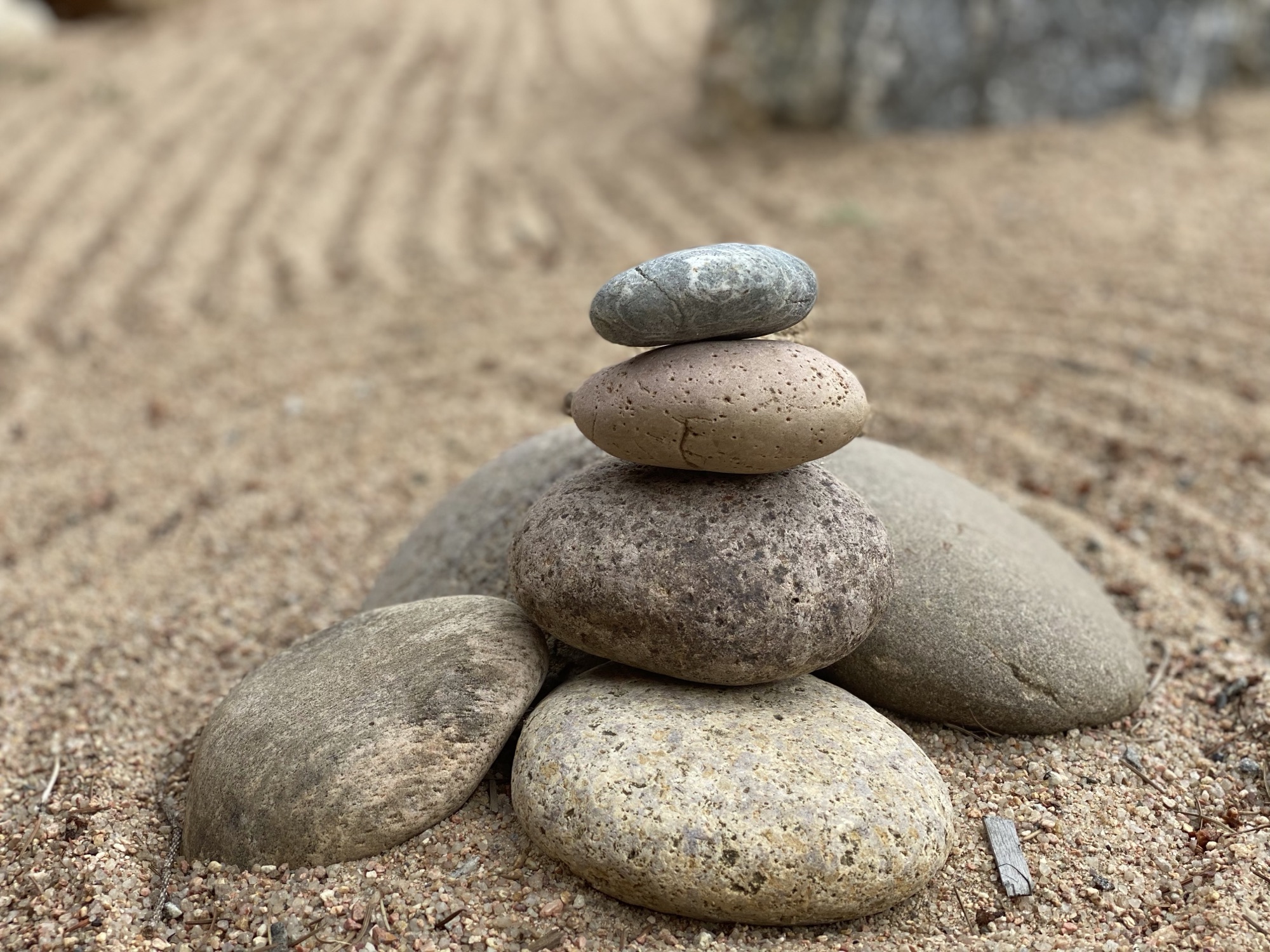 Stacked zen stones